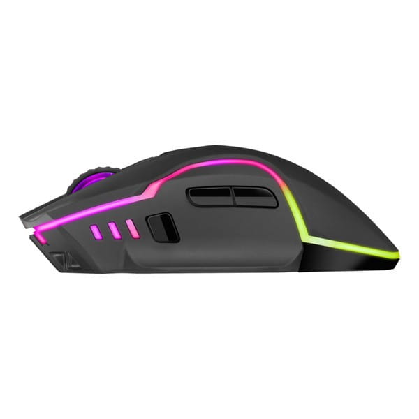 Defender Mysz Oneshot GM-067 LED, 3200DPI, 2.4 [GHz], optyczna, 6kl., bezprzewodowa, czarna, wbudowany akumulator