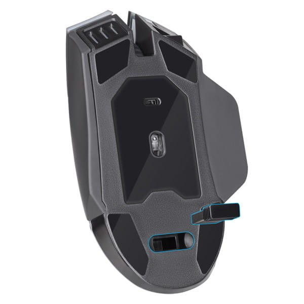 Defender Mysz Oneshot GM-067 LED, 3200DPI, 2.4 [GHz], optyczna, 6kl., bezprzewodowa, czarna, wbudowany akumulator