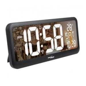 Zegar ścienny LCD bardzo duży GreenBlue GB214 temperatura, data