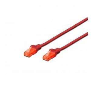 Patchcord Digitus UTP kat. 6 1m PVC czerwony
