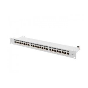 Patch panel Lanberg 24 port 1U kat.7 ekranowany szary - USZ OPAK