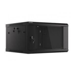 Szafa instalacyjna wisząca 19" 6U 600x600 czarna Lanberg (flat pack) - USZ OPAK