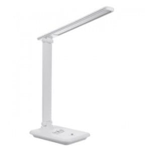 Lampka biurkowa LED Maclean MCE616 W, max. 9W, 220-240V AC, możliwość zmiany barwy, ściemnialna, ładowarka bezprz., 450lm, biała