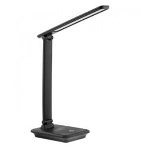 Lampka biurkowa LED Maclean MCE616 B, max. 9W, 220-240V AC, możliwość zmiany barwy, ściemnialna, ładowarka bezprz., 450lm, czarna