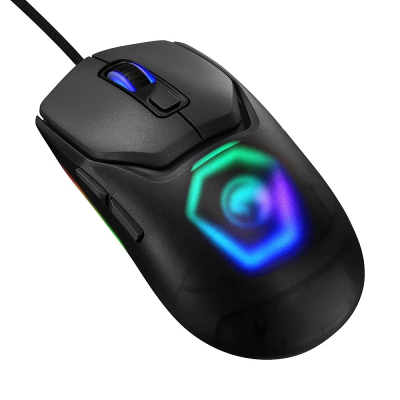 Marvo Mysz FIT LITE G1, 12000DPI, optyczna, 7kl., przewodowa USB, szara, do gry, podświetlenie RGB