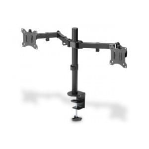 Uchwyt biurkowy podwójny (zacisk) DIGITUS 2xLCD max. 32"max. 2x 8kg uchyl.-obrot quick-release