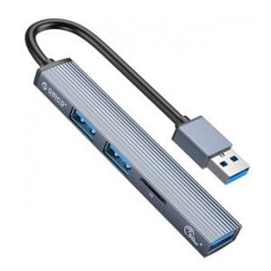 Hub USB Orico AH-A12F-GY-BP 3*USB-A, czytnik microSD 5 Gbps