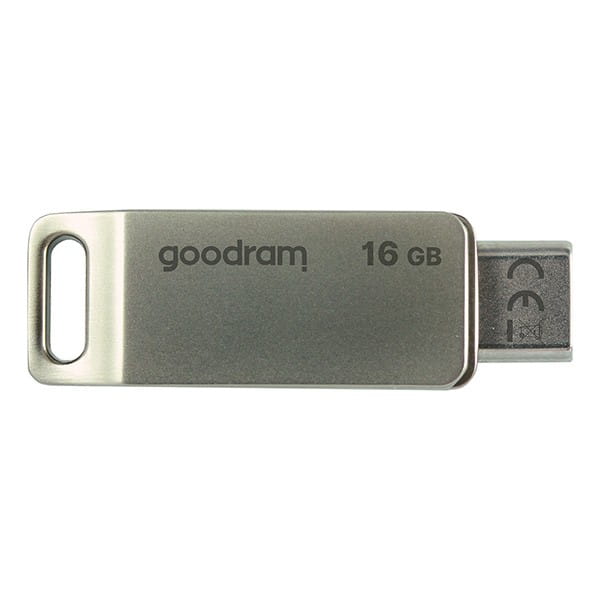 Goodram USB flash disk, USB 3.0, 16GB, ODA3, srebrny, ODA3-0160S0R11, USB A / USB C, z obrotową osłoną
