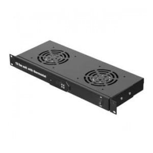Panel wentylacyjny Netrack 19" 2F z przewodem i termostatem, czarny