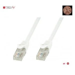 Patchcord 100% miedź TechlyPro Cat.6 U/UTP, 7,5m, biały