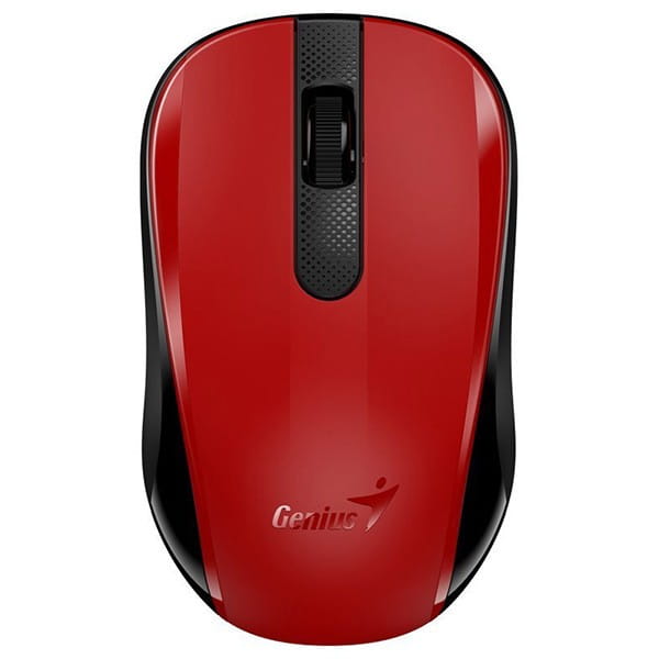 Genius Mysz NX-8008S, 1200DPI, 2.4 [GHz], optyczna, 3kl., bezprzewodowa USB, czerwona, 1 szt AA