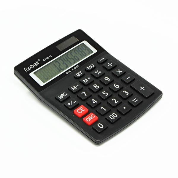 Rebell Kalkulator RE-8118-12 BX, czarna, biurkowy, 12 miejsc