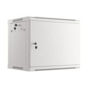 Szafa instalacyjna Rack wisząca 19" 9U 600x450 szara drzwi metalowe Lanberg (flat pack)