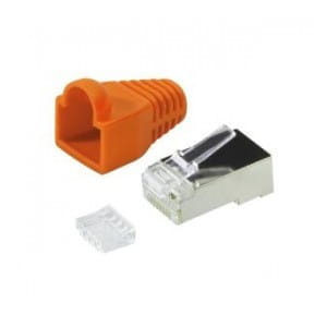 Wtyk RJ45 CAT.6 FTP LogiLink MP0022O z osłonką, pomarańczowy 100szt