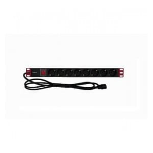 Listwa zasilająca Techly Rack 1U, 8xSchuko 2m