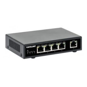 Switch niezarządzalny Intellinet 4x 10/100/1000 Mbps PoE+, 1x RJ45 Uplink, desktop