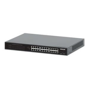 Switch niezarządzalny Intellinet 24x 10/100/1000 Mbps PoE+ 370W + 2x SFP Rack 19", manual VLAN