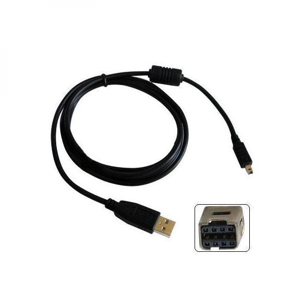 Kabel USB (2.0), USB A M- 8 pin M, 1.8m, czarny, Logo, blistr, MINOLTA