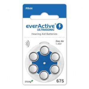 Baterie do aparatów słuchowych 675 / PR44 everActive ULTRASONIC 675- 6 sztuk