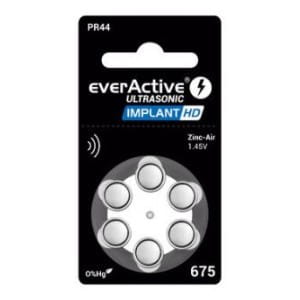 Baterie do aparatów słuchowych 675 / PR44 everActive IMPLANT_HD_675- 6 sztuk