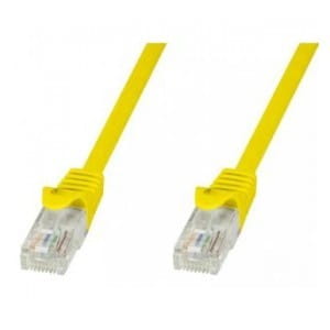 PatchCord Techly Cat.5e UTP CCA 0,25m żółty
