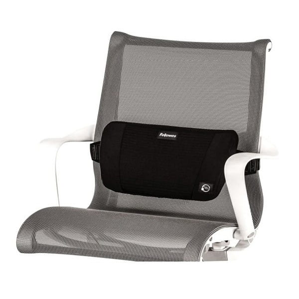 Podpórka pod plecy PlushTouch, regulowany pasek, czarna, Fellowes
