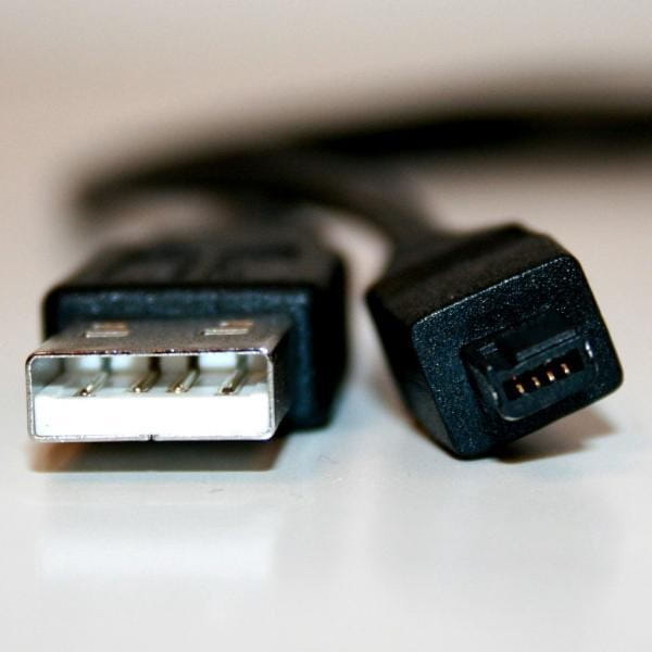 Kabel USB (1.1), USB A  M- 4 pin M, 0.7m, czarny, Logo, HIROSE