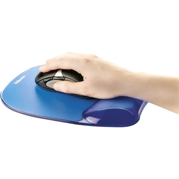 Ergonomiczna żelowa, niebieska, 23x20.2 cm, 1.4 cm, Fellowes, powłoka antybakteryjna MICROBAN