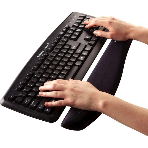 Ergonomiczna, piankowa, czarna, 47.5x6.2 cm, 1.5 cm, Fellowes, powłoka antybakteryjna MICROBAN