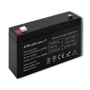 Akumulator AGM Qoltec 6V | 7.2Ah