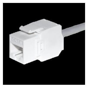 Moduł keystone Jack RJ45 kat. 5e UTP, beznarzędziowy Netrack, biały
