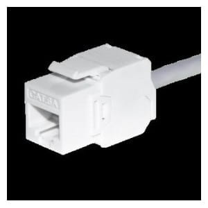 Moduł keystone Jack RJ45 kat. 6A UTP, beznarzędziowy, biały Netrack