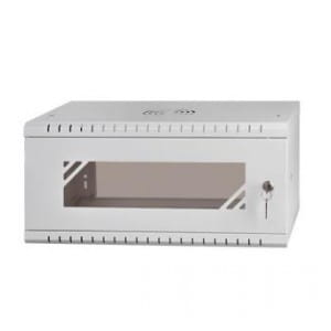 Szafa wisząca Rack 19" Netrack, ECO-Line, 4U/450mm, szara, drzwi przeszklone