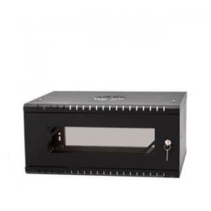 Szafa wisząca Rack 19" Netrack, ECO-Line, 4U/450mm, czarna, drzwi przeszklone