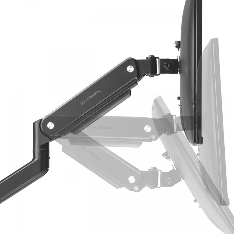 Regulowany uchwyt ULTRADESK na 2 monitory, mocowanie na zacisk, 17"-32", 75x75/100x100, czarny