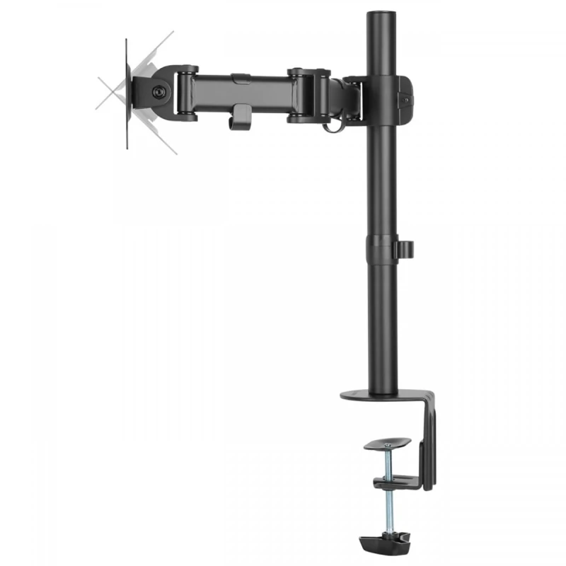 Regulowany uchwyt ULTRADESK na monitor, 2-9KG, mocowanie na zacisk, 17"-30", 75x75/100x100, czarny