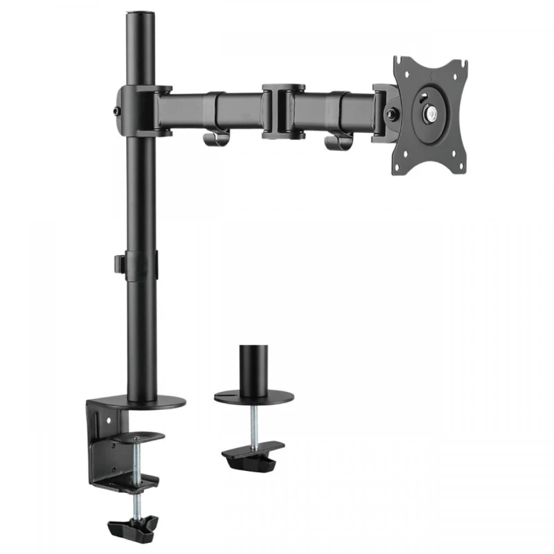 Regulowany uchwyt ULTRADESK na monitor, 2-9KG, mocowanie na zacisk, 17"-30", 75x75/100x100, czarny