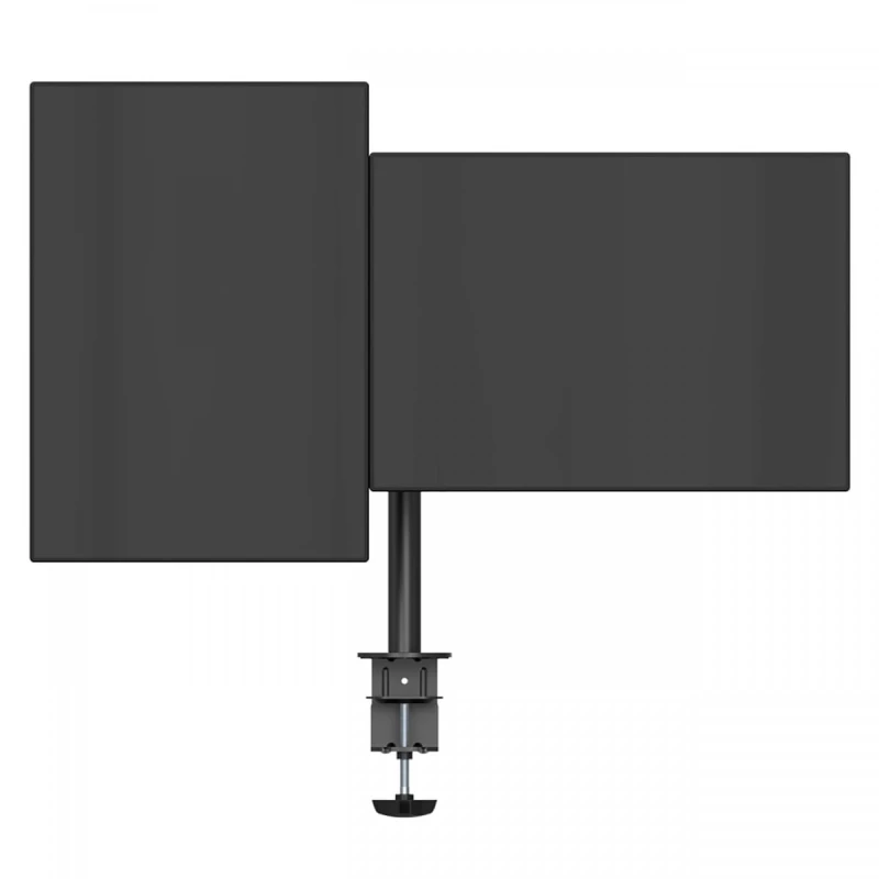 Regulowany uchwyt ULTRADESK na 2 monitory, mocowanie na zacisk, 17"-30", 75x75/100x100, czarny