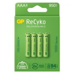 Akumulatorki AAA / R03 GP ReCyko 1000 Series Ni-MH 950mAh 4 sztuki