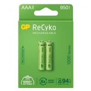 Akumulatorki AAA / R03 GP ReCyko 1000 Series Ni-MH 950mAh blister 2 sztuki