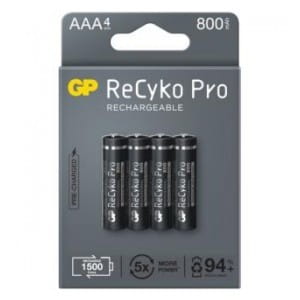 Akumulatorki AAA / R03 GP ReCyko Pro Ni-MH 800mAh blister 4 sztuki