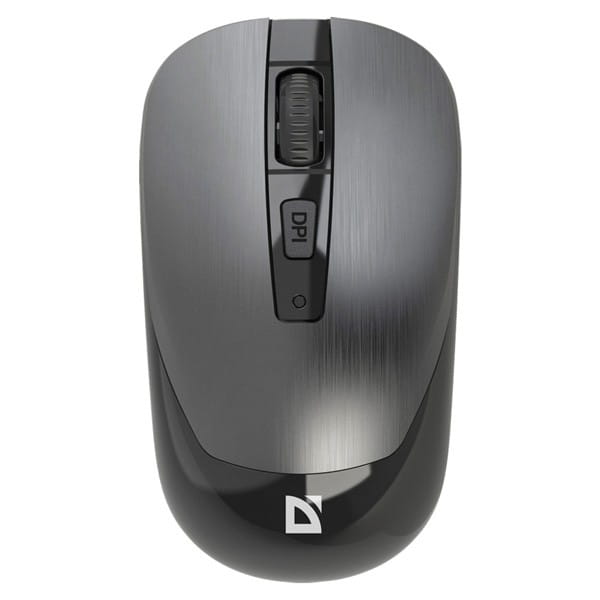 Defender Mysz WAVE MM-995, 1600DPI, 2.4 [GHz], optyczna, 3kl., bezprzewodowa, srebrna, 1 szt AA, nano odbiornik, cicha