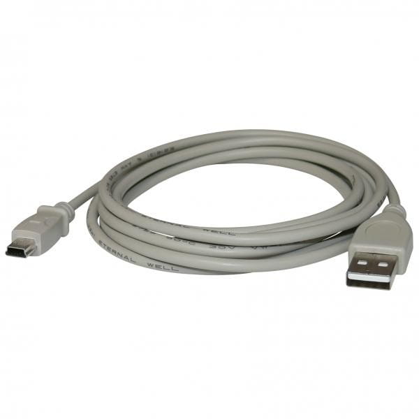 Kabel USB (2.0), USB A M- USB mini M (5 pin), 2m, czarny