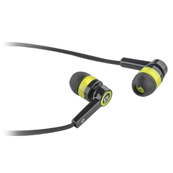 Defender Pulse 420, słuchawki z mikrofonem, bez regulacji głośności na przewodzie, czarno-zółte, douszne, 3.5 mm jack
