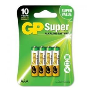 Bateria alkaliczna AAA / LR03 GP Super Alkaline x4