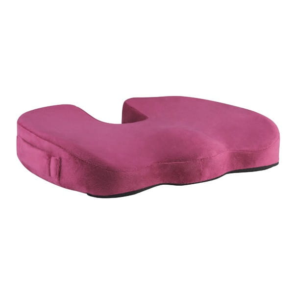 Ortopedyczna poduszka, plastikowa końcówka odporna na nacisk, ergonomiczna, red satin (czerwone wino), pianka z efektem pamięci, P