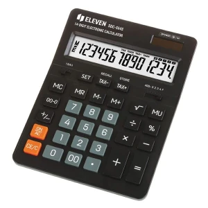 Eleven Kalkulator SDC-554S, czarna, stołowy, 14 miejsc, podwójne zasilanie