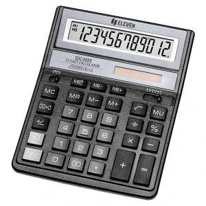Eleven Kalkulator SDC-888X-BK, czarna, biurkowy, 12 miejsc