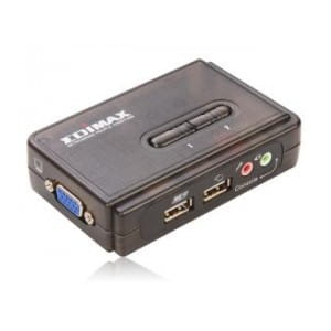 Switch KVM Edimax EK-UAK2 2xUSB z kablami, audio i mic
