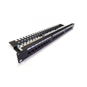 Patch panel DIGITUS 19" 24x RJ45 UTP kat. 6 1U z tacką